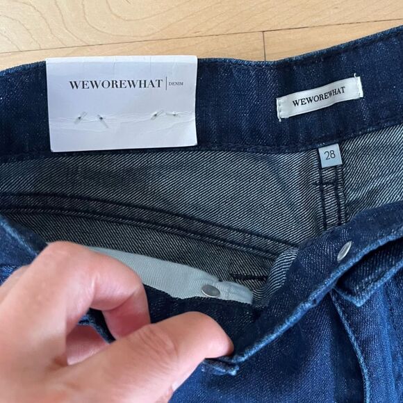 WEWOREWHAT High Rise Wide Leg Jeans in Hayes Wash 28 NWT - Picture 11 of 14